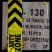 Arty Zone Verbal no 32- Party Ribbon, yellow paint residu, carton box and ducktape on wood. 30 x 30 x 3 Arty Zone 2019- verbal no. 32