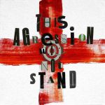 This Agression (Will Not Stand) - 2019- verbal no.17. letter, bullseye en acrylverf- 30/30cm This Aggression (Will not stand)-2019-verbal-no-17-30/30 cm- marit-otto