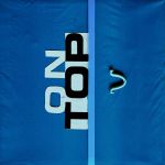 On Top - Verbal no. 34. Plastic bag characters blue plastic object and blue seal wrap on blue garbage bag. 30 x 30 x 2 On Top - Verbal no.34. 2019