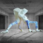 Sculptuur Blou Blauw gemaakt in samewerking met Harley Davelaar op uitnodiging van Margin Art & Media. Blou-Blauw-Marit-Otto-&-Harley-Davelaar